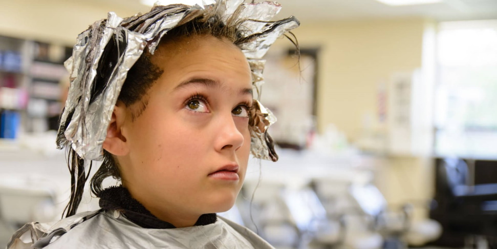 risks of hair dyeing in children